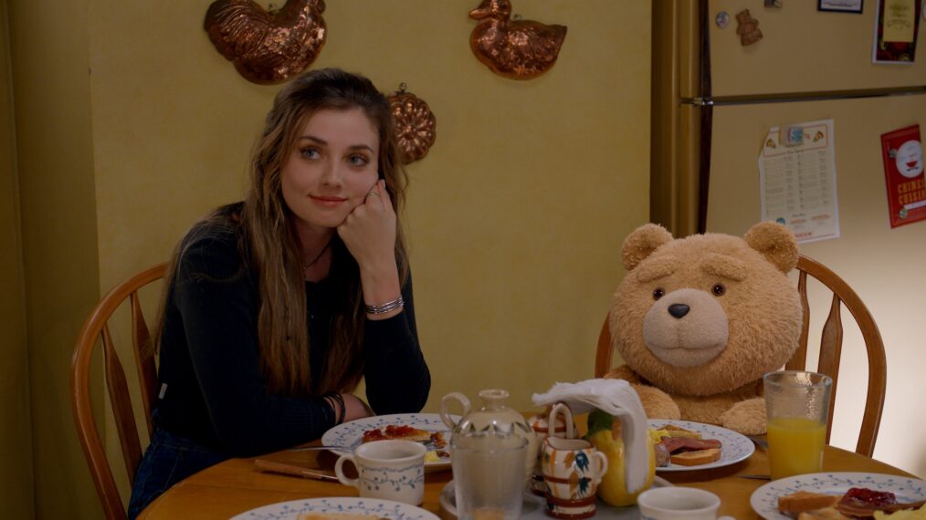 Giorgia Whigham and Seth MacFarlane (voice) in 'Ted' - Season 1, 'He's Gotta Have It'