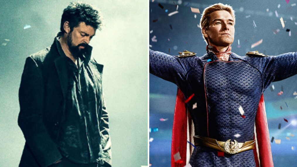 Karl Urban and Antony Starr as Billy Butcher and Homelander for 'The Boys' Season 4