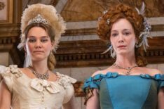 Imogen Waterhouse as Jinny St. George and Christina Hendricks as Mrs. St. George in 'The Buccaneers'