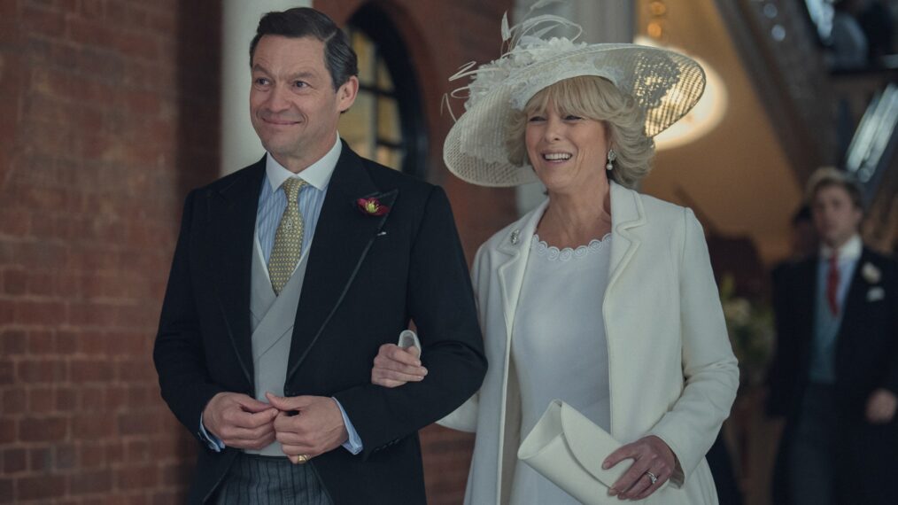 Dominic West and Olivia Williams in 'The Crown' Season 6