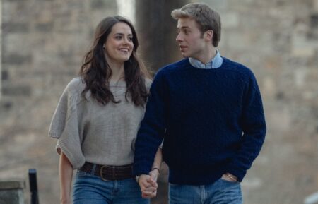 Meg Bellamy and Ed McVey as Kate Middleton and Prince William in 'The Crown' Season 6, Part 2