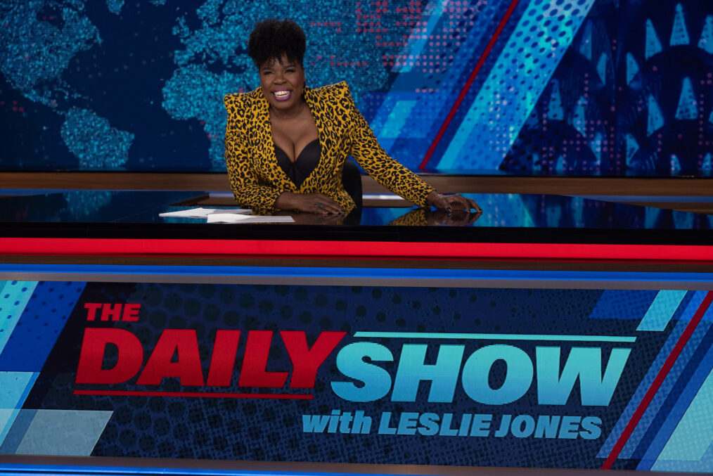 Leslie Jones hosts 'The Daily Show on November 13, 2023