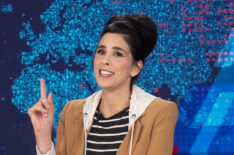 Sarah Silverman hosts 'The Daily Show' on November 6, 2023