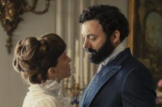 Carrie Coon and Morgan Spector in 'The Gilded Age' - Season 2, Episode 2
