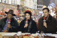 Al Roker, Katie Couric, Matt Lauer during the 1998 Macy's Thanksgiving Day Parade