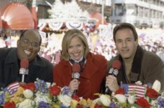 Al Roker, Katie Couric, Matt Lauer during the 2001 Macy's Thanksgiving Day Parade
