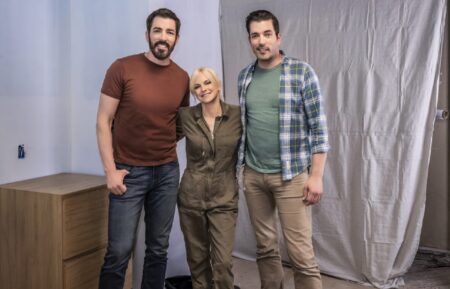 Drew Scott, Anna Faris, and Jonathan Scott in Celebrity IOU