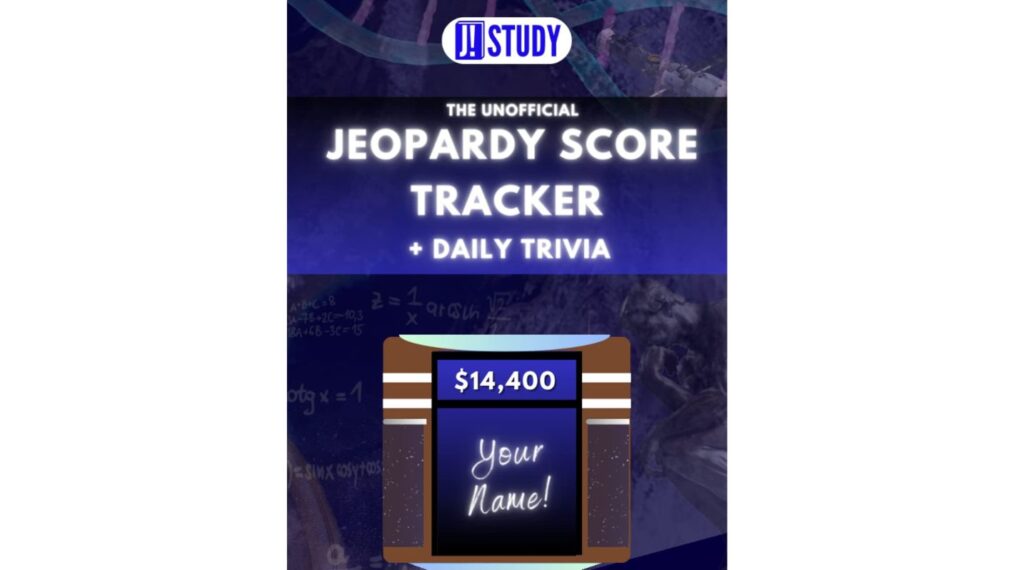 J!Study Jeopardy Score Tracker y trivia diaria