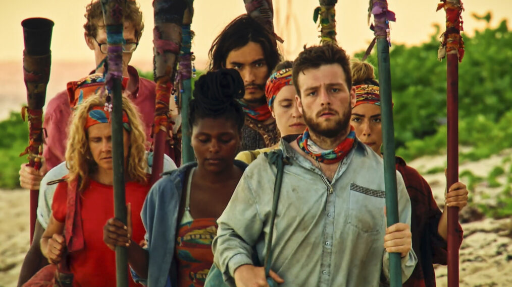 Castaways walk to Tribal Council in 'Survivor' Season 45 Episode 10