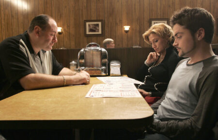 James Gandolfini, Edie Falco, Robert Iler in 'The Sopranos'