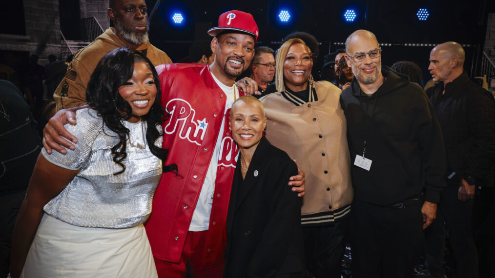 Diamond Kutz, The Fresh Prince, Jada Pickett-Smith, Queen Latifah und Jessie Collins bei „A Grammy Salute to 50 Years of Hip Hop“