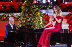 David Foster and Katharine McPhee perform during A Home for the Holidays 2023