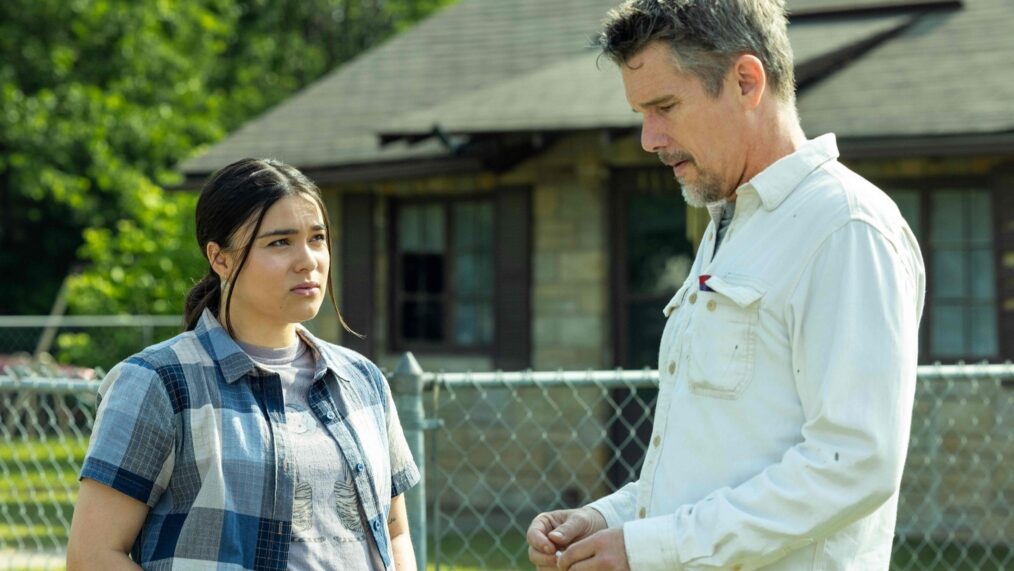 Devery Jacobs and Ethan Hawke in 'Reservation Dogs' Season 3