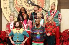 Nicole Franzel, Cameron Hardin, Taylor Hale, Danielle Reyes, Cody Calafiore, Xavier Prather, Frankie Grande, Britney Haynes, and Josh Martinez in Big Brother Reindeer Games