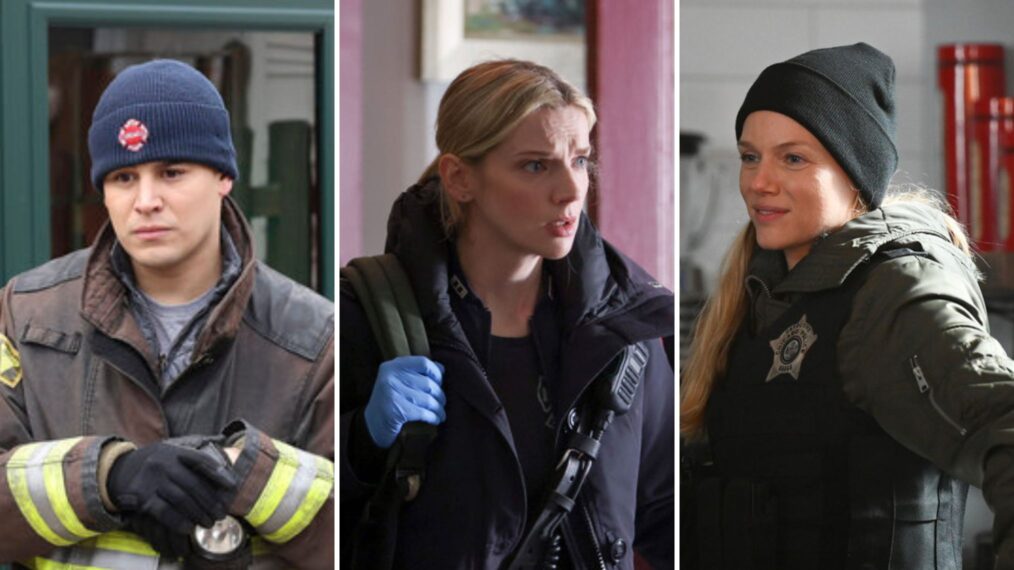 Alberto Rosende and Kara Killmer in 'Chicago Fire,' Tracy Spiridakos in 'Chicago P.D.'