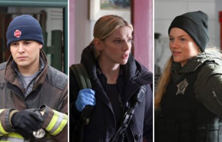 Alberto Rosende and Kara Killmer in 'Chicago Fire,' Tracy Spiridakos in 'Chicago P.D.'