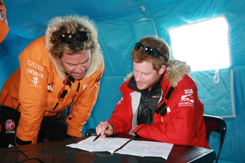 Dominic West and Prince Harry on expedition
