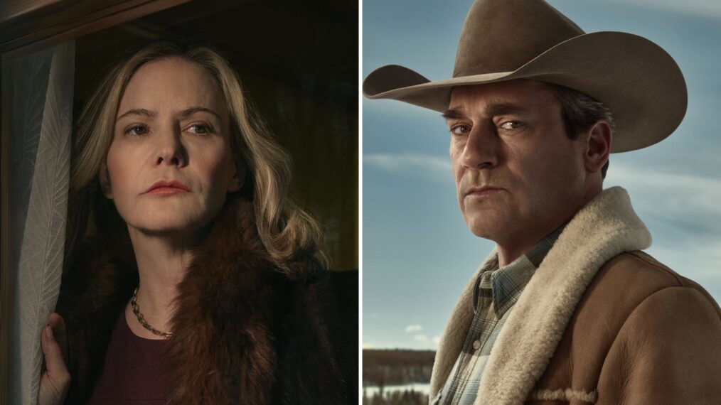 Jennifer Jason Leigh and Jon Hamm in 'Fargo'