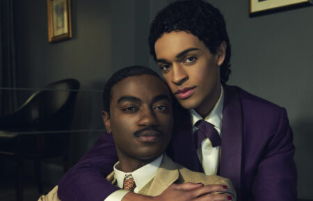 Jelani Alladin as Marcus and Noah J. Ricketts as Frankie in the Showtime limited series 'Fellow Travelers'