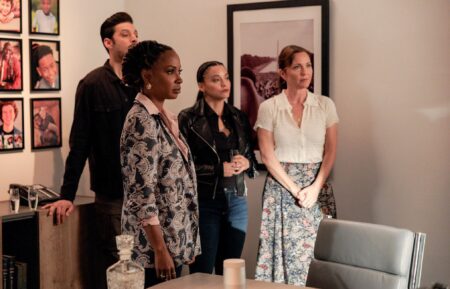 Karan Oberoi as Dahn Rana, Shanola Hampton as Gabi Mosely, Gabrielle Elise Walsh as Lacey Quinn, Kelli Williams as Margaret Reed in 'Found'