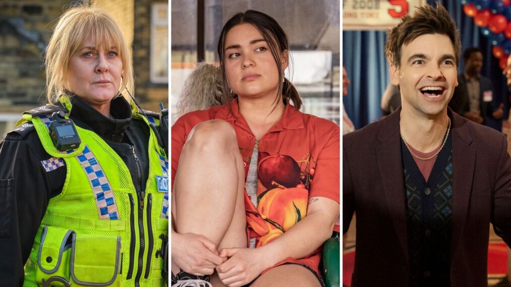 Sarah Lancashire in 'Happy Valley' (L); Devery Jacobs in 'Reservation Dogs' (C); Drew Tarver in 'The Other Two' (R)