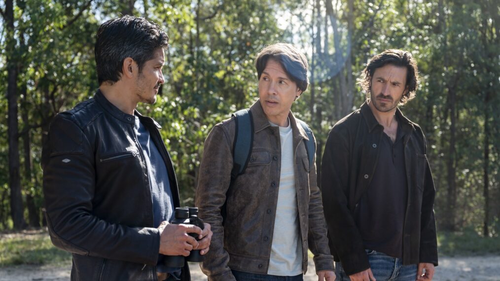 Nicholas Gonzalez, Jon Seda, and Eoin Macken in 'La Brea' - Season 3