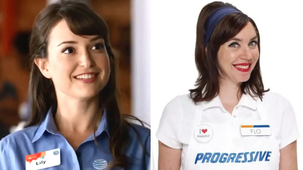 Lily AT&T commercial and Flo from Progressive