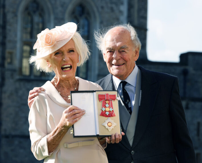 Mary Berry and her husband Paul Hunnings
