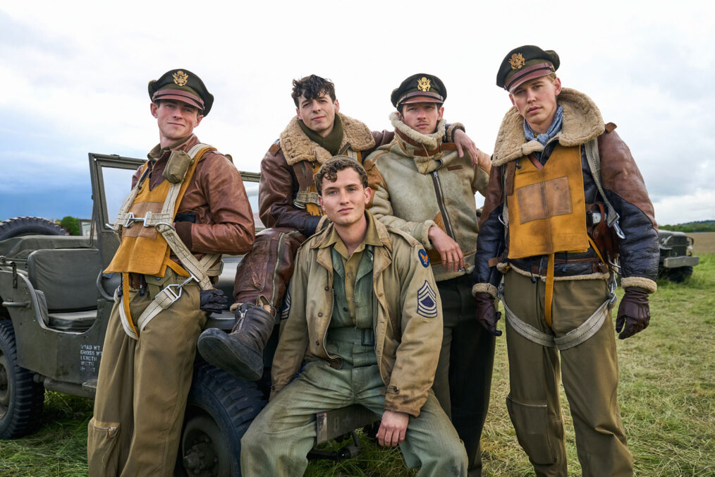 'Masters of the Air' - Callum Turner as Major John Egan, Anthony Boyle as Lieutenant Harry Crosby, Nate Mann as Major Robert Rosenthal, Raff Law as Sergeant Ken Lemmons, Barry Keoghan as Lieutenant Curtis Biddick, and Austin Butler as Major Gale Cleven