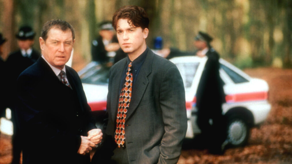 John Nettles as Tom Barnaby and Daniel Casey as Gavin Troy in 'Midsomer Murders'