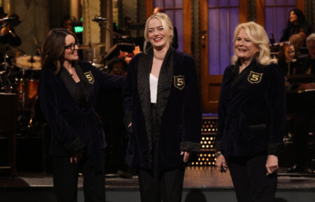 Tina Fey, Emma Stone, and Candice Bergen on 'Saturday Night Live'