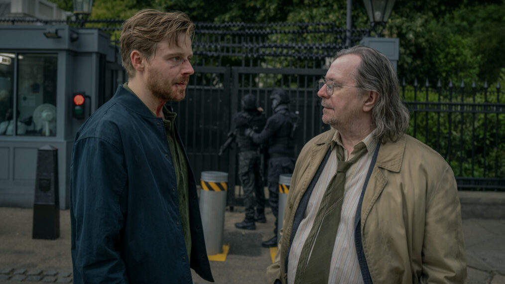 Jack Lowden and Gary Oldman in 'Slow Horses' - Season 3, Episode 3