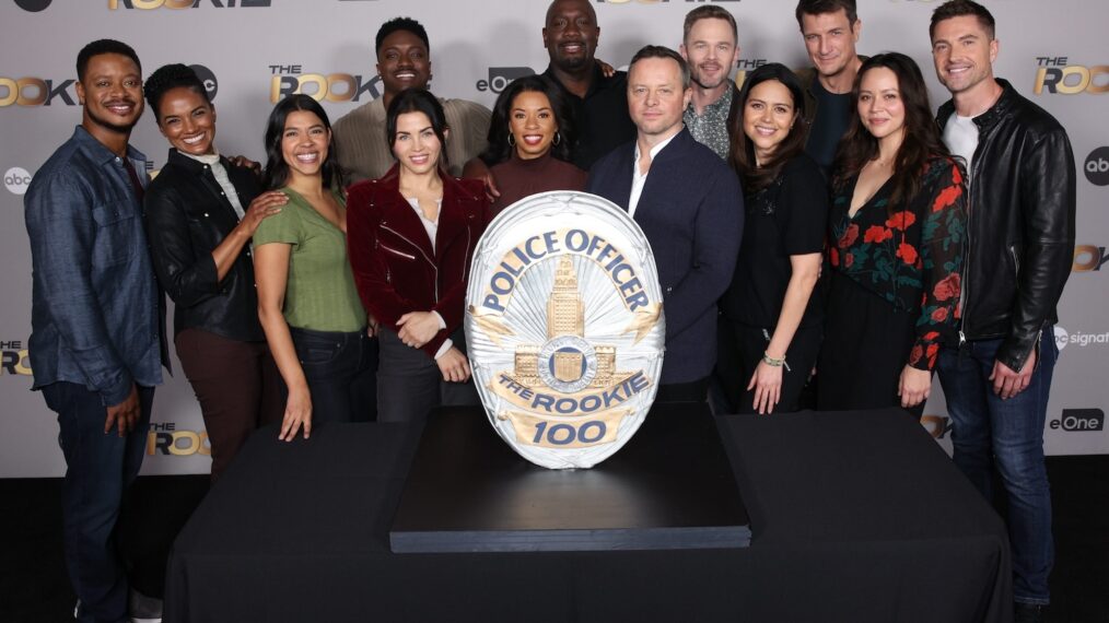 Arjay Smith, Mekia Cox, Lisseth Chavez, Jenna Dewan, Tru Valentino, Angel Parker, Richard T. Jones, Alexi Hawley, Shawn Ashmore, Alyssa Diaz, Nathan Fillion, Melissa O'Neil, and Eric Winter — 'The Rookie' Episode 100 Celebration