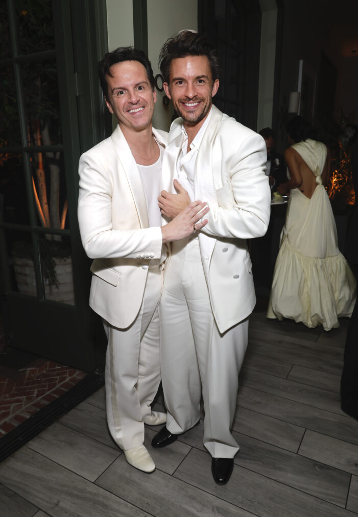 Andrew Scott and Jonathan Bailey attend the 2024 Golden Globe Netflix After Party