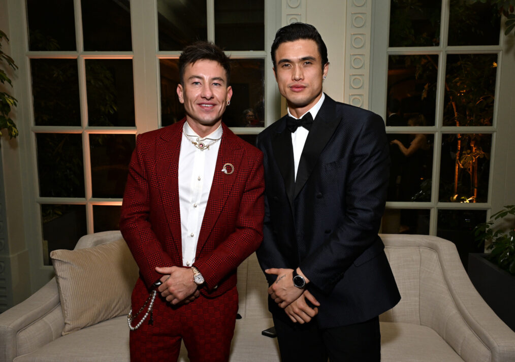 Saltburn's Barry Keoghan and May December's Charles Melton at the 2024 Golden Globe Netflix After Party