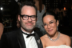 The happy couple Bill Hader and Ali Wong attend the 2024 Golden Globe Netflix After Party