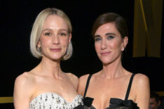 Carey Mulligan and Kristen Wiig attend the 2024 Golden Globe Netflix After Party