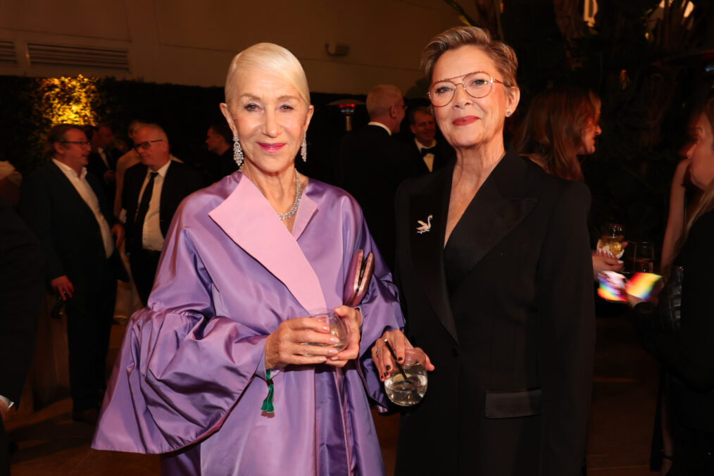 Helen Mirren and Annette Bening attend the 2024 Billboard Golden Globes After Party