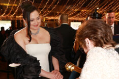Lily Gladstone gets her statue inscribed at the 2024 Billboard Golden Globes After Party