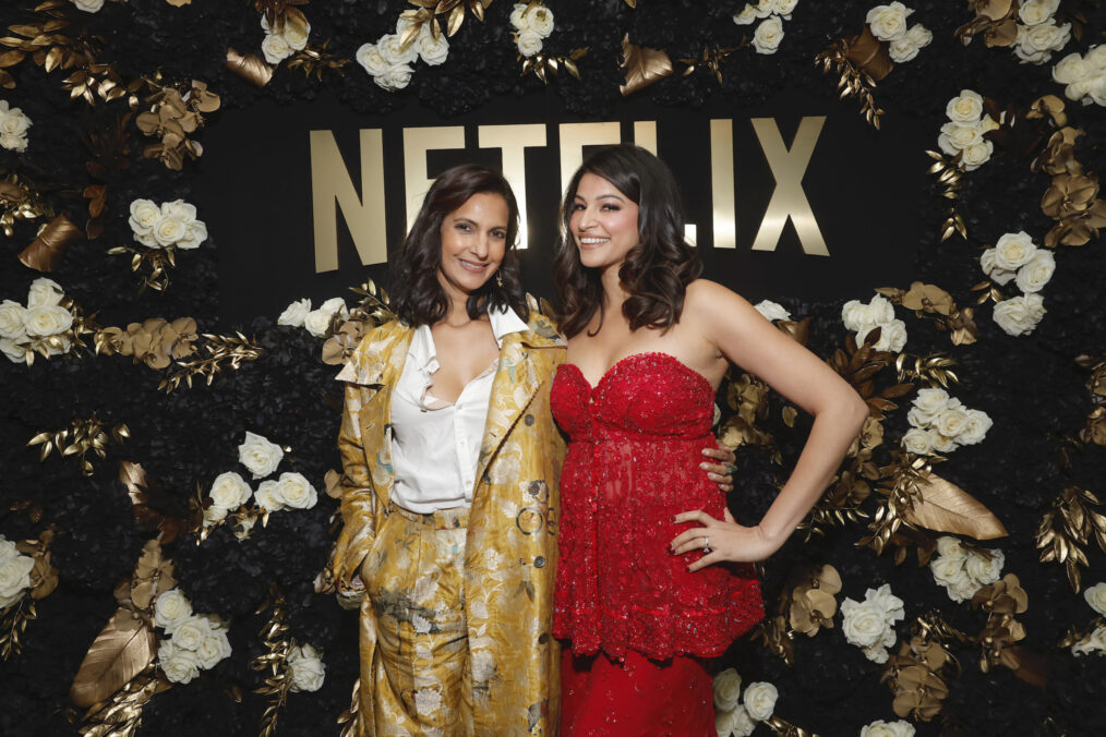 Poorna Jagannathan and Richa Moorjani attend Netflix's 2024 Golden Globe After Party at Spago on January 07, 2024 in Beverly Hills, California.