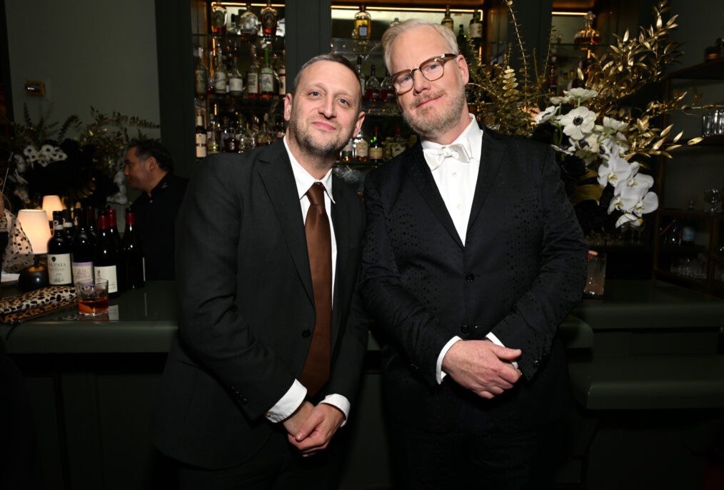 Tim Robinson and Jim Gaffigan attend Netflix's 2024 Golden Globe After Party at Spago on January 07, 2024 in Beverly Hills, California.