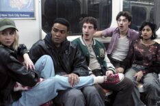 Lucy Freyer as Billie, Owen Thiele as Anton, Malik Elassal as Samir, Jack Innanen as Paul Baker, and Amita Rao as Issa in 'Adults' for FX