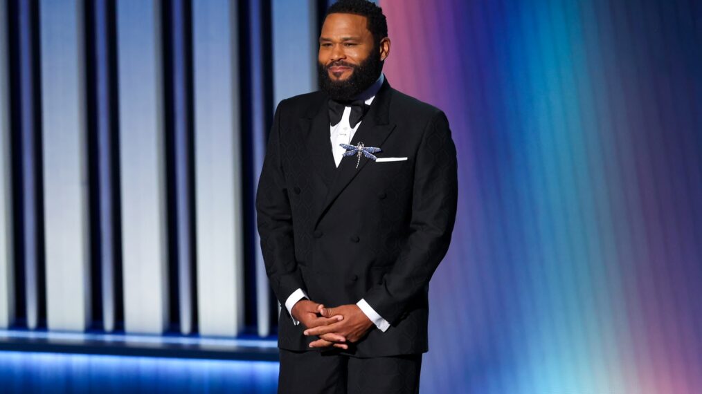 Host Anthony Anderson speaks onstage during the 75th Primetime Emmy Awards