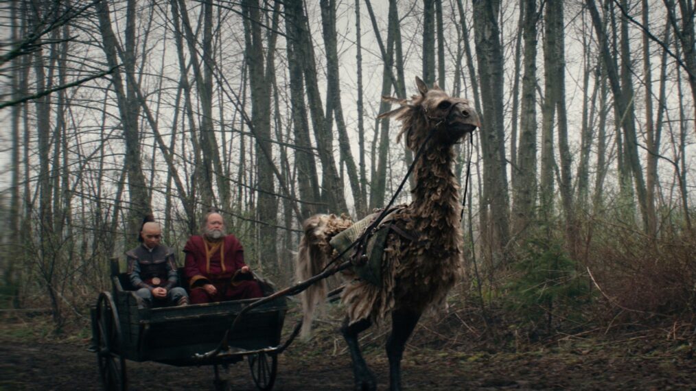 A live-action ostrich horse in Avatar: The Last Airbender