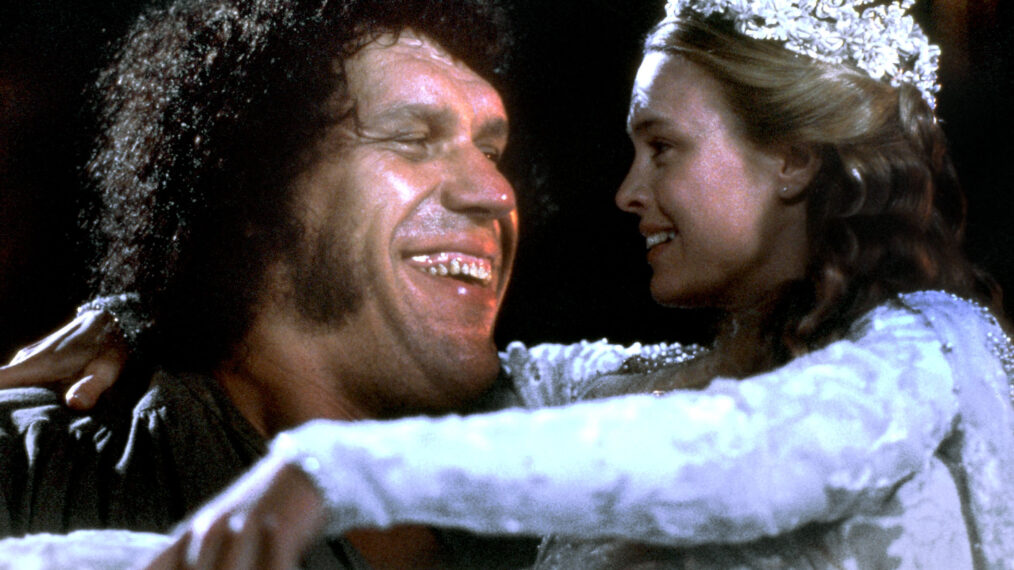 Andre the Giant and Robin Wright in The Princess Bride