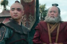 Dallas Liu as Prince Zuko, Paul Sun-Hyung Lee as Iroh in season 1 of Avatar: The Last Airbender