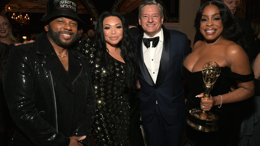 Carl Anthony Payne II, Tisha Campbell, Ted Sarandos, Netflix CO-CEO and Niecy Nash attend the 2024 Netflix Primetime Emmys after party