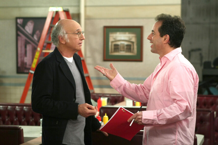 Larry David and Jerry Seinfeld in Curb Your Enthusiasm - Season 7