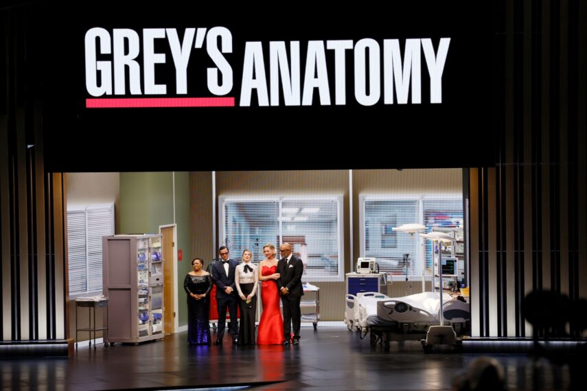 Los Angeles, CA - January 15: The cast of Grey's Anatomy at the 75th Primetime Emmy Awards at the Peacock Theater in Los Angeles, CA, Monday, Jan. 15, 2024.