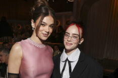 Haylee Steinfeld and Billie Eilish at the 81st Annual Golden Globe Awards